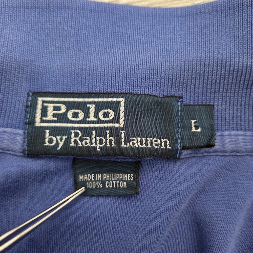 Polo Ralph Lauren Polo Shirt Blue Pink Pony Logo Mens Large